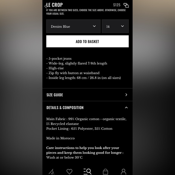 Sézane Le Crop Denim - Picture 6 of 12